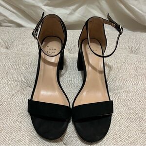 A New Day Black Ankle Strap Heels